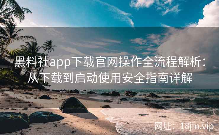 黑料社app下载官网操作全流程解析：从下载到启动使用安全指南详解