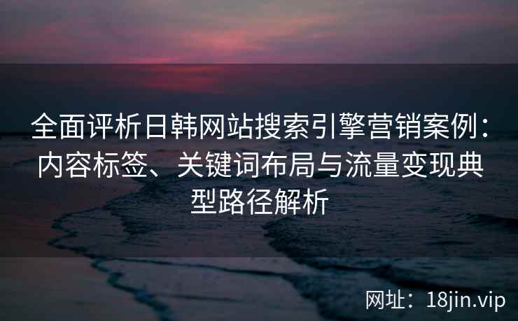 全面评析日韩网站搜索引擎营销案例：内容标签、关键词布局与流量变现典型路径解析