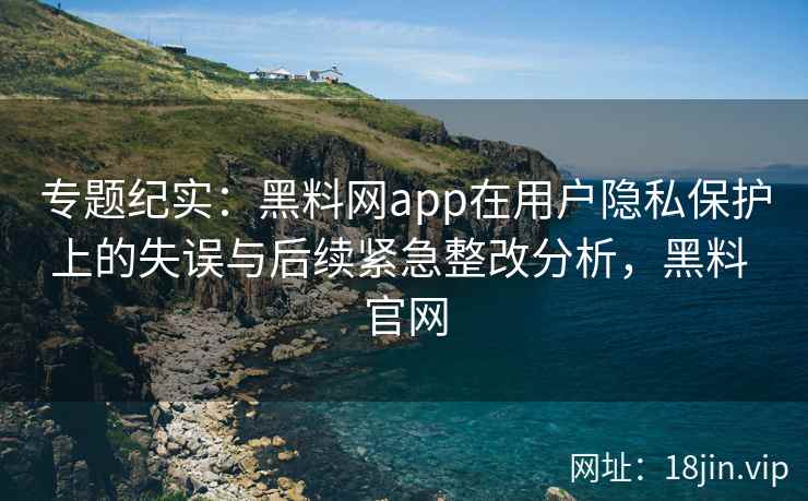 专题纪实：黑料网app在用户隐私保护上的失误与后续紧急整改分析，黑料 官网