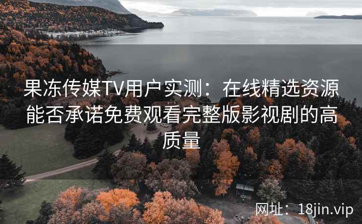 果冻传媒TV用户实测：在线精选资源能否承诺免费观看完整版影视剧的高质量